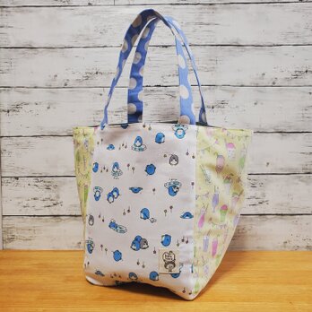 大きめころりんマルシェトートバッグ(ペンギン×クリームソーダ)の画像