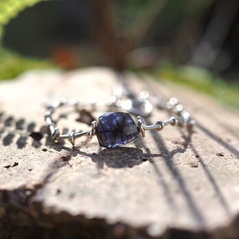 -Iolite- silver braceletの画像
