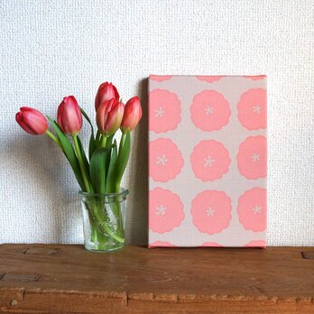 「 kasumi sou dot ( beige orange ) 」ファブリックパネルの画像