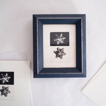 銅版画 "snowflake"（ミニ額）の画像
