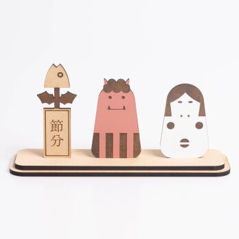 【節分飾り】赤鬼　おかめ　節分いわしの画像
