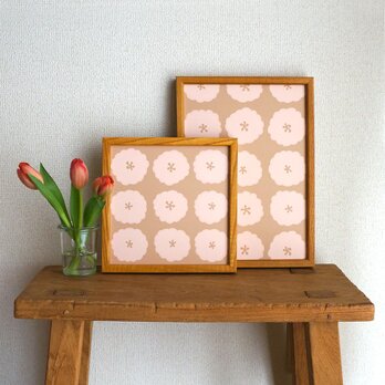 「 kasumi sou dot（ beige pink ）」20cm角／A4ポスターの画像