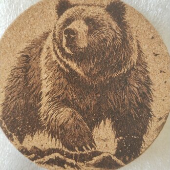 コースター　クマの画像