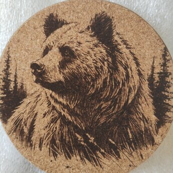 コースター　クマの画像