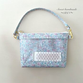 透明窓付きマチありポーチ⭐︎推し活〜デコレクションズ・A tiny flower（タイニーフラワー）〜ラミネート・推し活の画像