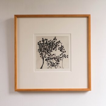 銅版画"ハゼノキノミ"（額装）の画像
