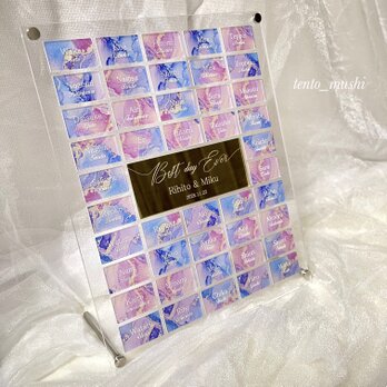 ゲストと作る結婚証明書　アルコールインク風の画像