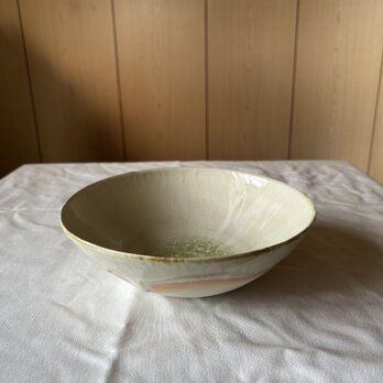 流彩釉ボウル21cm ホワイトの画像