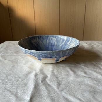 流彩釉ボウル21cm ブルーBの画像