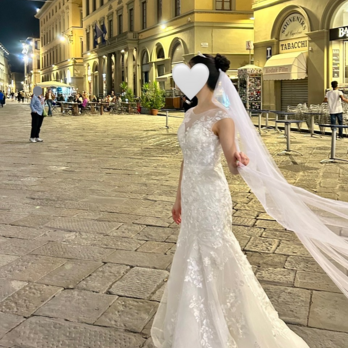 実例写真！ウェディングドレス 繊細レース ソフトマーメイドライン 優雅なシルエット 結婚式/披露宴の画像
