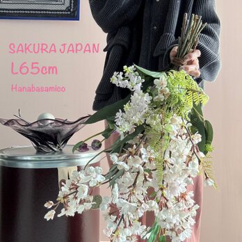 春を告げる桜　たっぷりな65cm！　桜とユーカリのボリュームスワッグ　春を告げるさくら　チェリーブロッサムの画像
