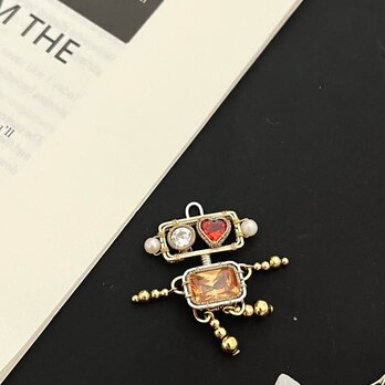 【1本ガラスペン貰える】手編みアクセサリー　ロボット　宇宙の画像