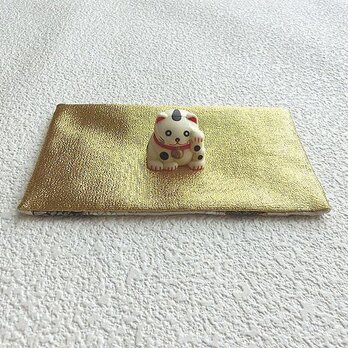 置物用敷物　 西陣織金襴　金色×龍柄　両面仕様の画像