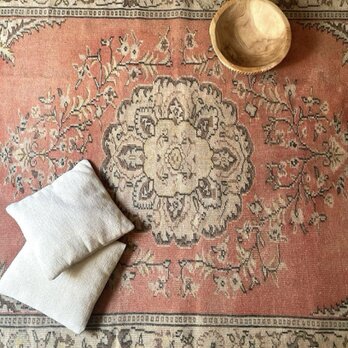 超大判160×264 コーラルピンクグラデ　メダリオン　トルコヴィンテージラグ