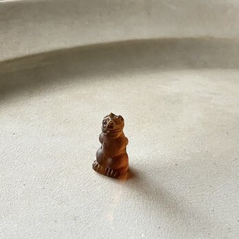 アンティーク　クラッカーチャーム　チェコガラス　猫？　タヌキ？の画像