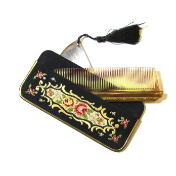 50s Vintage Germany Purse Comb & Mirrorの画像