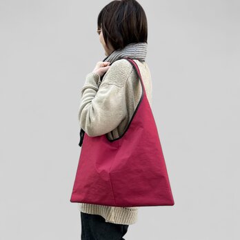 オオカミ少年：ワイン（KONBU　撥水加工ナイロン素材ワンショルダーバッグ）　受注製作のコピーの画像