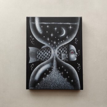 原画「夜の時間」キャンバス F0号の画像