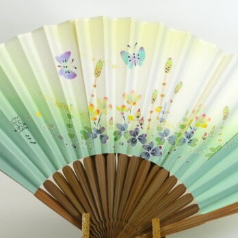 加賀友禅　扇子【はるの】の画像