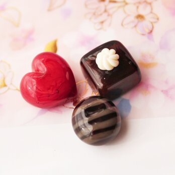 ガラスのミニチュアチョコレート 　★ガラスのミニチュア洋菓子店★の画像