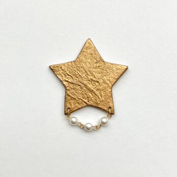 星のブローチ(パール/ゴールド) smallの画像