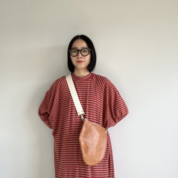 ibitsu na leather shoulderbag  〈natural tate〉