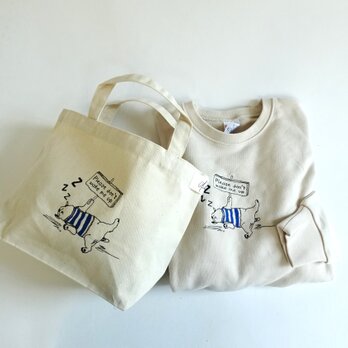 春の限定刺繍アイテム福袋【11オンスキャンバストートバッグ+スウェットトレーナー】2点セットの画像
