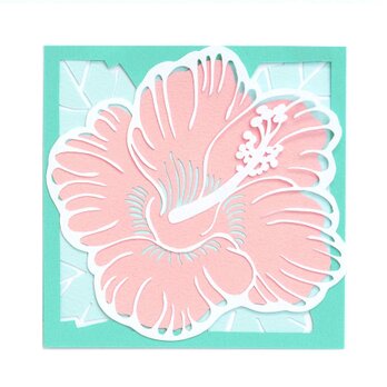 【切り絵キット】ハイビスカス（ピンク）の画像