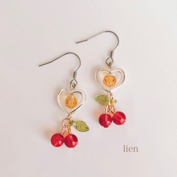 さくらんぼピアス&イヤリングの画像