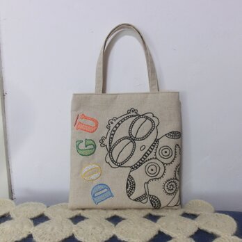 土偶ちゃんの刺繍バック　④の画像
