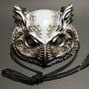 梟面 Gothic Ver.（White×silver）の画像