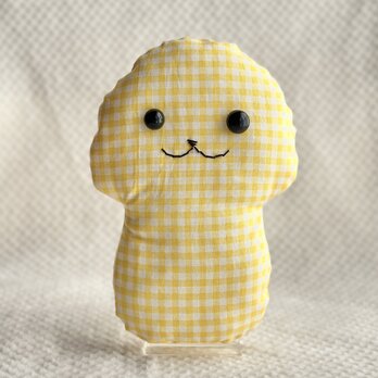 黄色のキノコのぬいぐるみ「ふにー茸」の画像