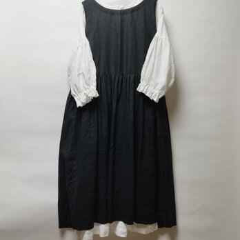 カシュクールのロングジレ（黒）の画像