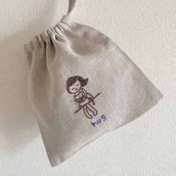 おさんぽ巾着　hug