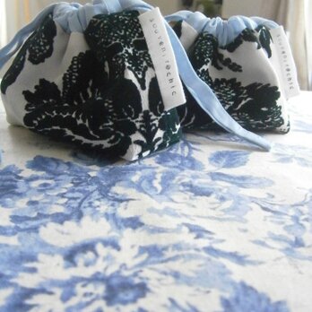 草花rayon×cotton 小さなpouch