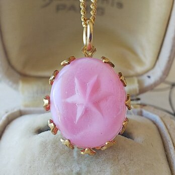 ヴィンテージ　レア Baby-Pink-Star（Oval）ネックレスの画像