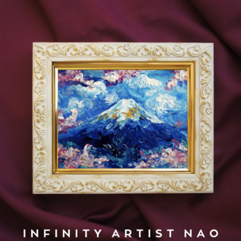 富士山の絵 2019【1点物原画】infinity artist NAO アートde開運の画像