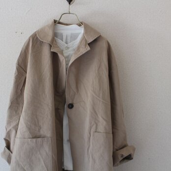cotton hemp half coat　春ジャケット　の画像