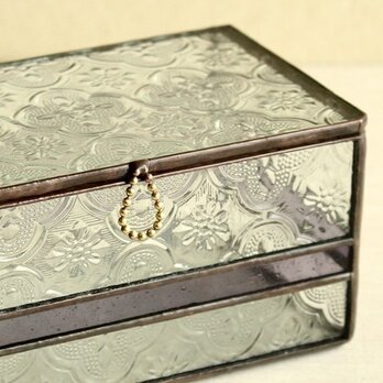 フローラガラスの小物入れⅡ（ラベンダー）