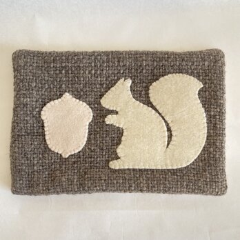 WOOL!りすとどんぐり*カップ＆ポットマット*Lの画像