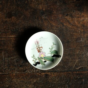 花と蝶々◆伊万里　色絵金彩小皿　骨董/antiques 器　古美術　丁寧な暮らしに。大正時代の画像