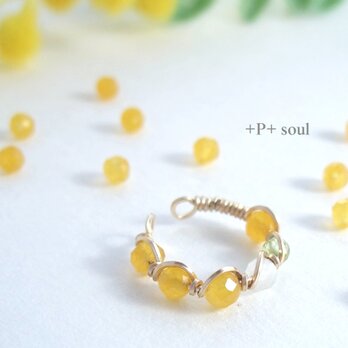 14kgf spring yellowイヤーカフ (片耳) 【YJ-591EC】の画像