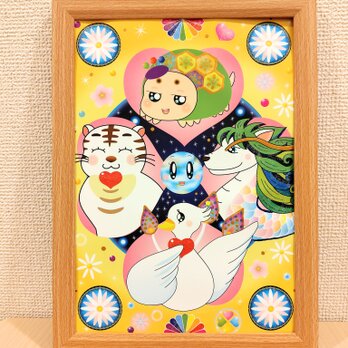 キラキラ☆ポスター　四神 　(Ａ4サイズ)の画像