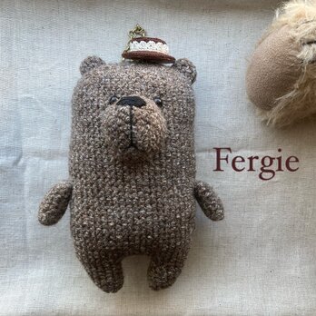 bear amigurumi(帽子brooch＆チャーム付き)の画像