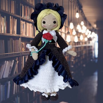 あみぐるみ・女の子✿Gosick ヴィクトリカをイメージした・着せ替え お人形さん