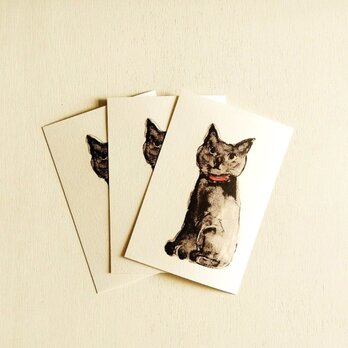 ⑱「黒猫」ポストカード・3枚セットの画像