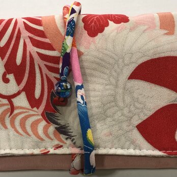 ８１３２　長襦袢で作った和風財布・ポーチの画像