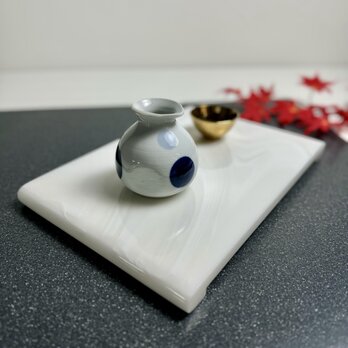 ディスプレイ台（中）マーブルホワイト　人工大理石製の画像