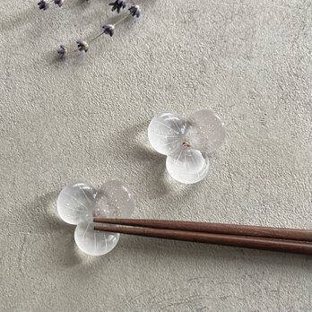 ガラスの箸置／水の花・さくら -淡色-の画像