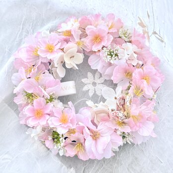sold out サクラ、咲く《ローズアヴァンティから桜リース》春限定桜咲き始めましたの画像